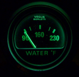 de tomaso pantera green LED gauge lamps